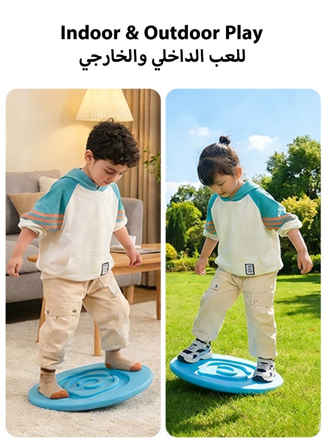GEERTOP لوح توازن للأطفال مع لعبة متاهة و5 كرات، لوح متأرجح لتدريب التكامل الحسي، أرجوحة بلاستيكية مانعة للانزلاق لتنسيق الحركة، نشاط داخلي وخارجي - Image 5